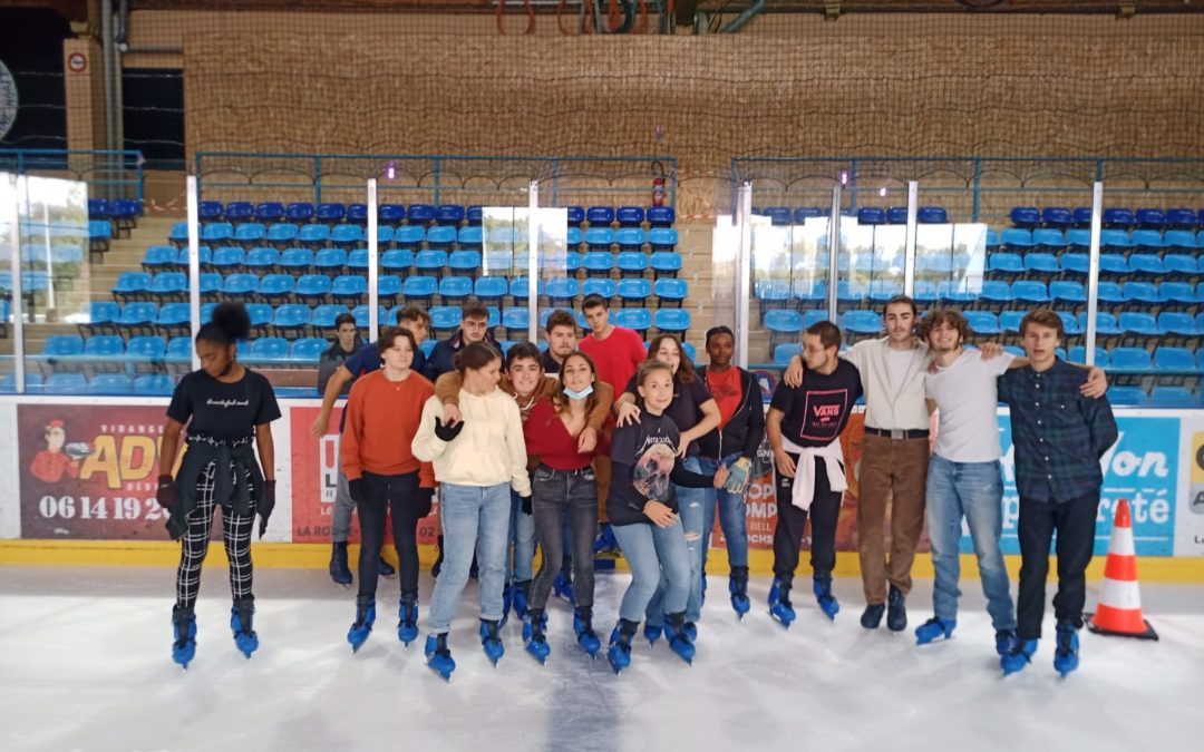 L’AS du lycée Branly à la patinoire.